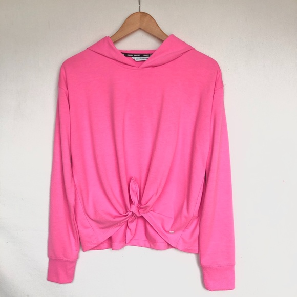 CALVIN KLEIN Sweater Size S Relaxed Fit Hooded Front Tie Outdoor - Picture 1 of 6